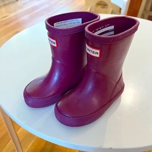 Hunter Kids Rainboots, Size US Girls 6, Color Violet